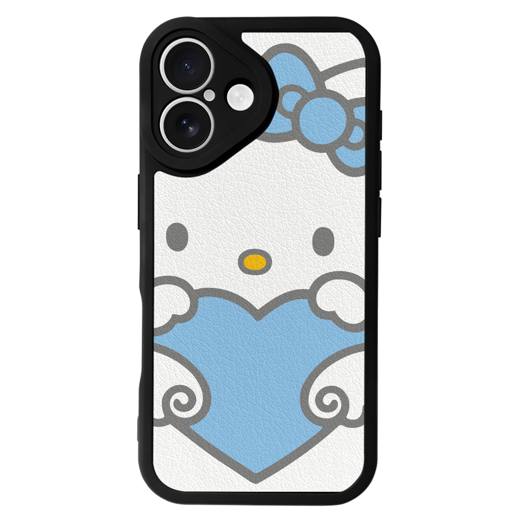 （画像用） Hello Kitty ハローキティ 【iPhone 16シリーズ対応】シリコンスマホケース（レザー調） 材質：シリコン